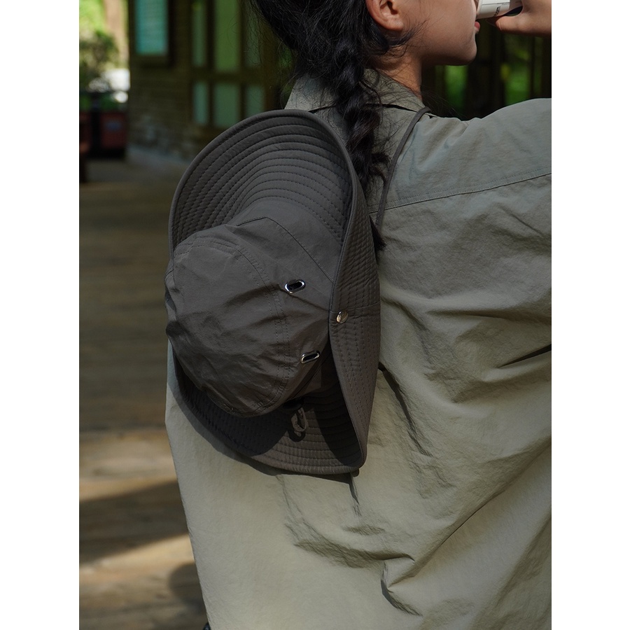 Mũ Xô Chống Nắng Thoáng Khí Có Dây Rút Phong Cách Nhật Bản