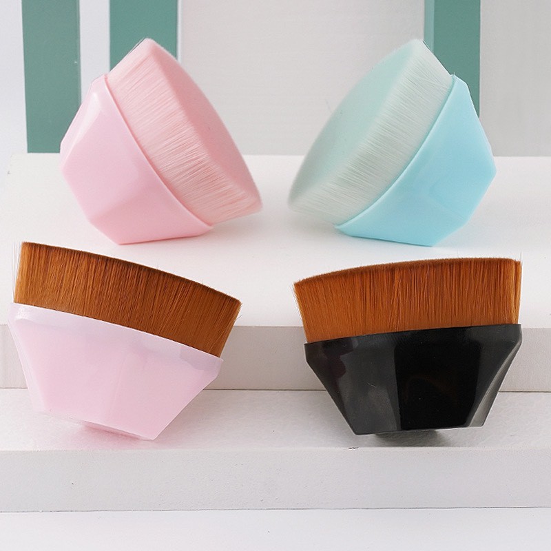 [MẪU MỚI] CỌ TRANG ĐIỂM ĐẦU LÔNG SIÊU MỊN - HÌNH QUẠT ĐỘC ĐÁO, HỘP NHỰA CỨNG.