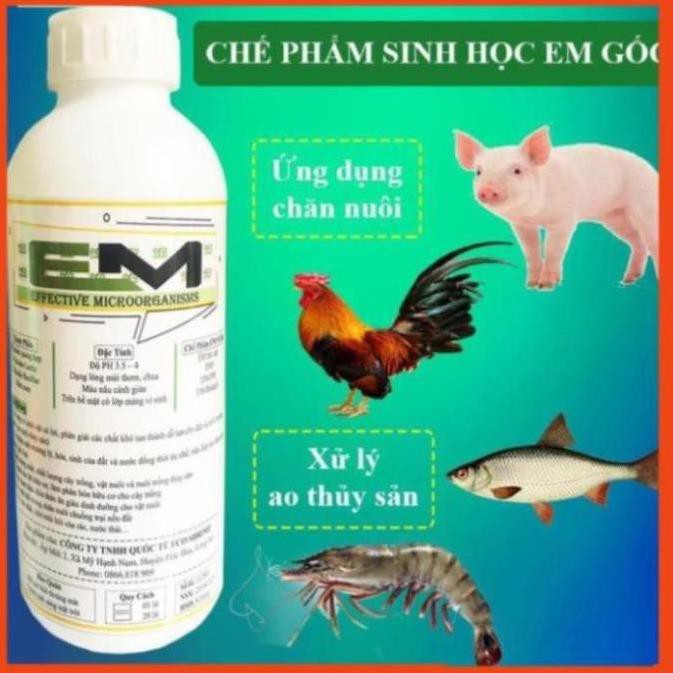 Chế phẩm sinh học EM Gốc⚡Men Vi Sinh chuẩn dùng cho hồ cá Koi, cá cảnh ⚡ Từ 1 lít EM gốc sản xuất ra 40 lít thứ cấp