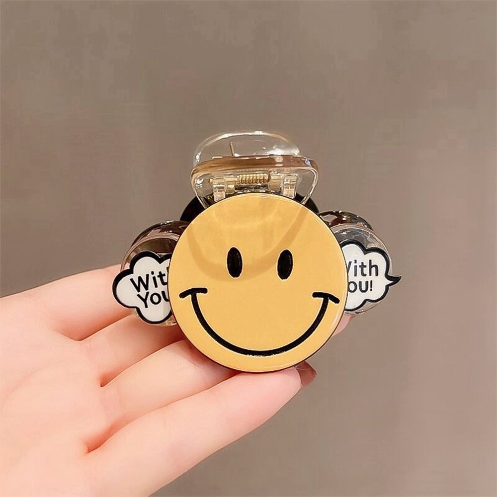Kẹp tóc hình bông hoa mặt cười độc đáo phong cách Hàn Quốc thanh lịch cho nữ