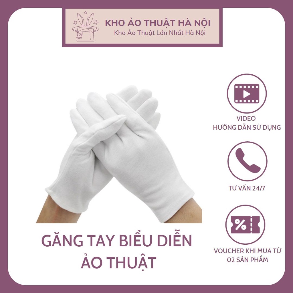 Đôi Găng Tay Cotton Trắng Mỏng Co Giãn Tiện Dụng Bảo Vệ Tay Biểu Diễn Ảo Thuật,Dành Cho Lễ Tân