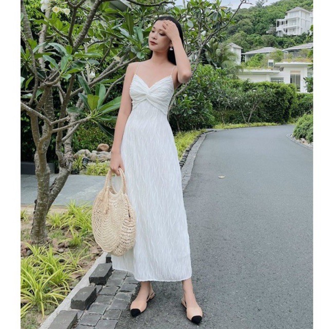 Đầm maxi dây xoắn ngực , Peace House Clothing