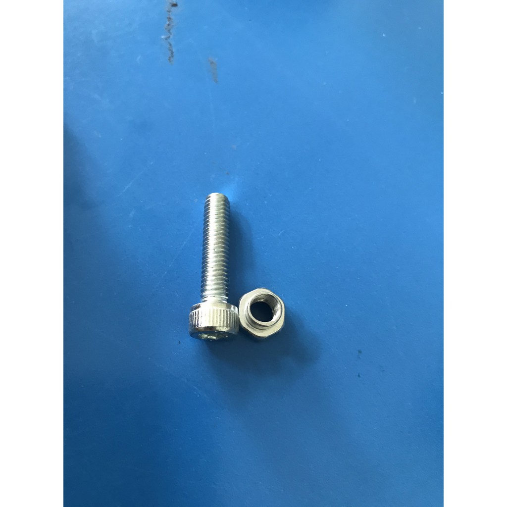 Combo 10 con Bu lông M6 lục giác chìm đầu trụ thép đen, thép mạ kẽm công nghiệp bulong