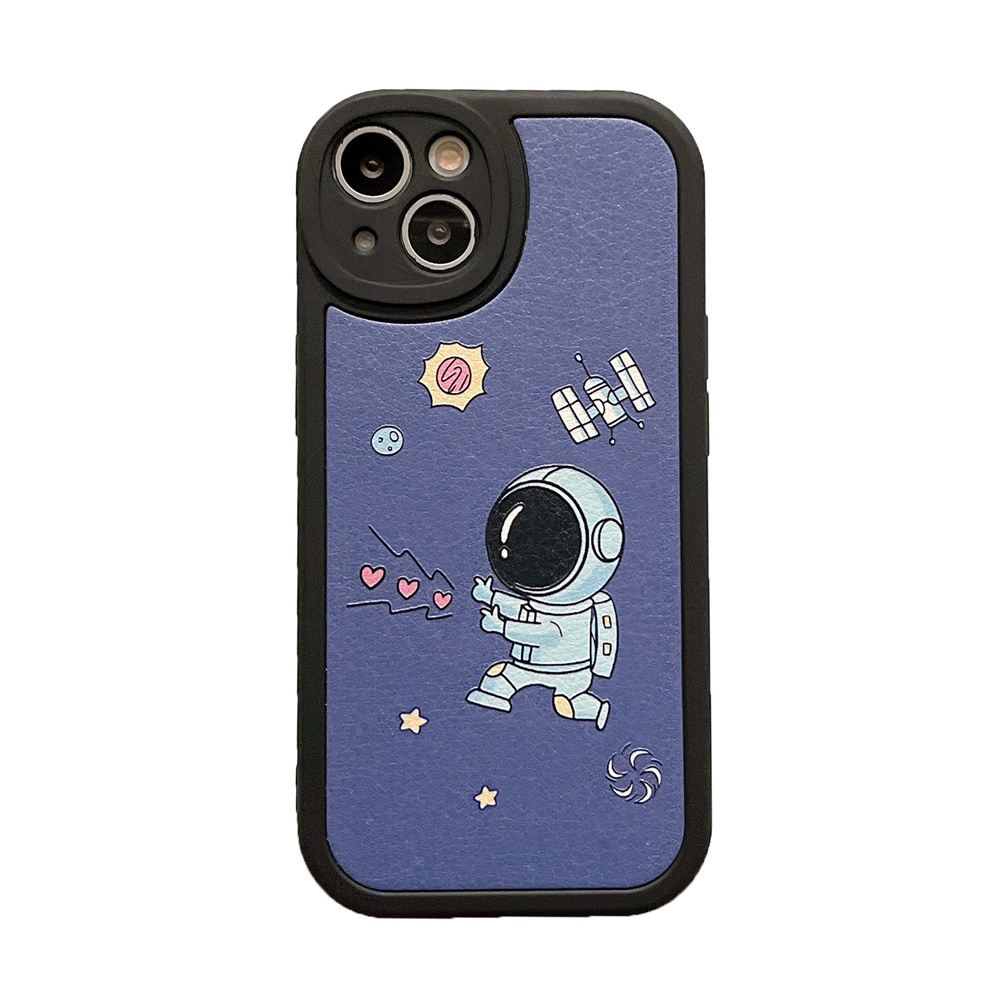 Ốp Điện Thoại Tpu In Hình Phi Hành Gia Đáng Yêu Cho iPhone 14 13 12 11 pro max X XS XR 7 / 8 Plus