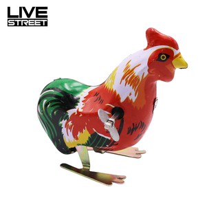 LIVE   Cock Rooster Clockwork Toy Wind Up Jumping   