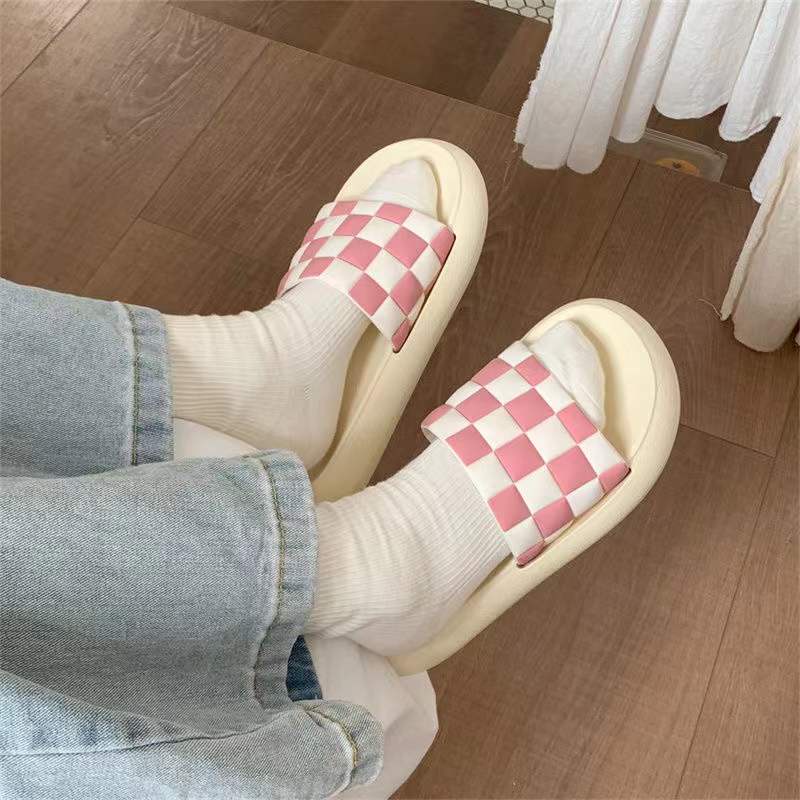 Dép quai ngang CHZK HQ022 đế dày nhiều màu sắc thời trang phong cách Hàn Quốc dành cho nữ