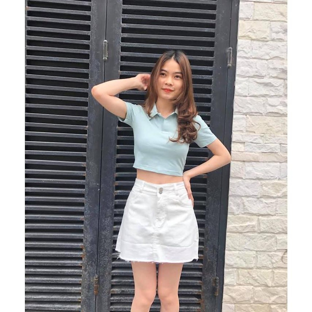 [JOSE10PTDGIẢM10% TĐ10K ĐƠN700K] áo croptop nữ tay ngắn có cổ - áo croptop kiểu polo | BigBuy360 - bigbuy360.vn