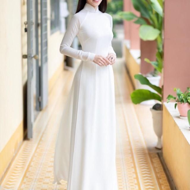 Áo Dài Trắng Học Sinh Lụa Nhật- Áo Dài Truyền Thống-Đồng Phục Học Sinh Việt Nam