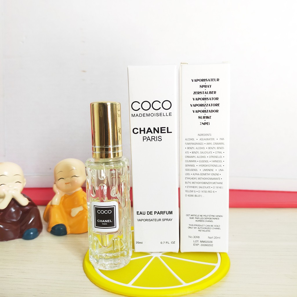 Nước hoa coco trắng mini nữ chai 20ml dạng xịt- mẫu 4d- Mùi coco trắng- Nuochoamini20ml