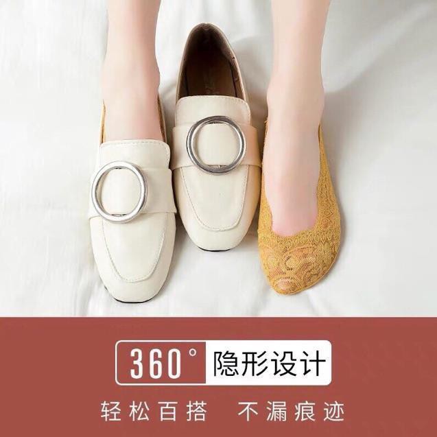 [HÀNG ĐẸP GIÁ RẺ] Sét 10 Đôi Vớ Ren Nữ Hàn Quốc Đi Giày Búp Bê Giày Lười,.
