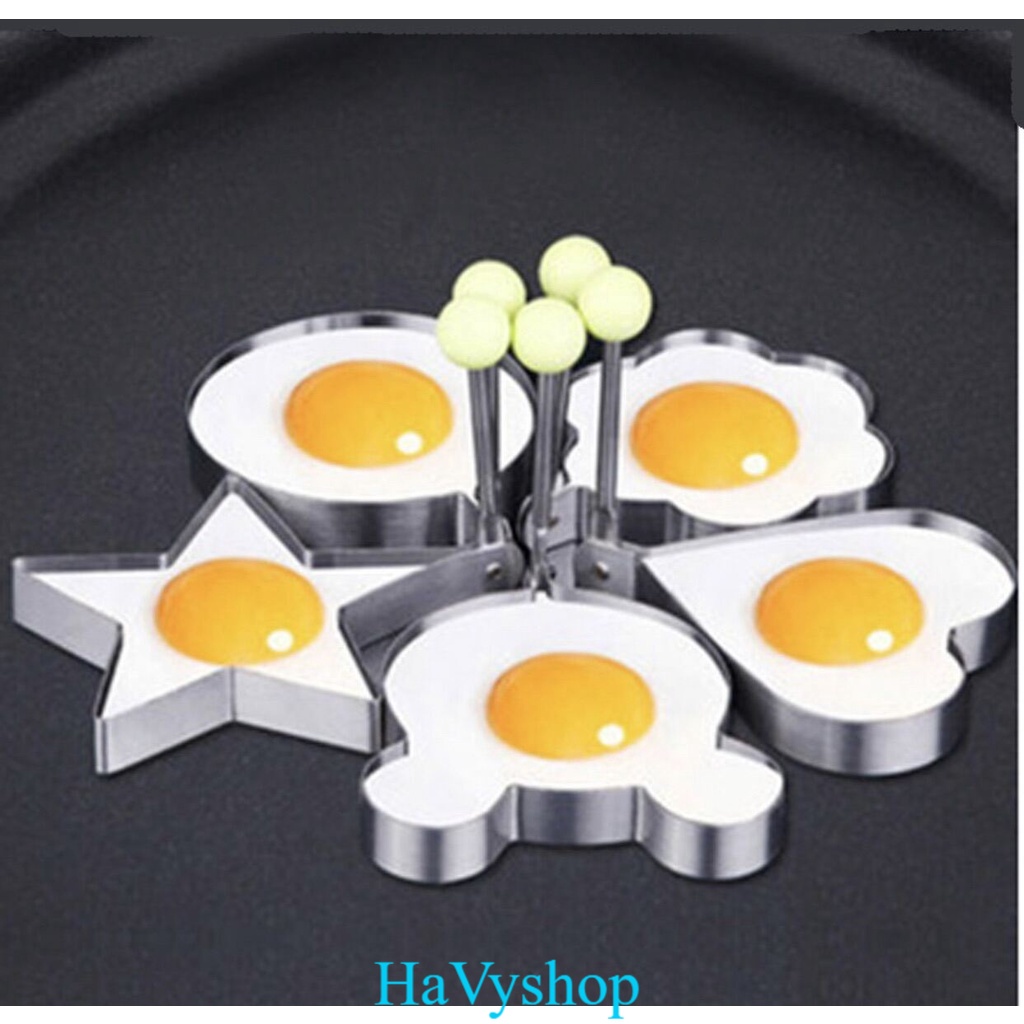 HaVyshop F70 Khuôn chiên trứng, cắt tạo hình bánh siêu kute tiện dụng