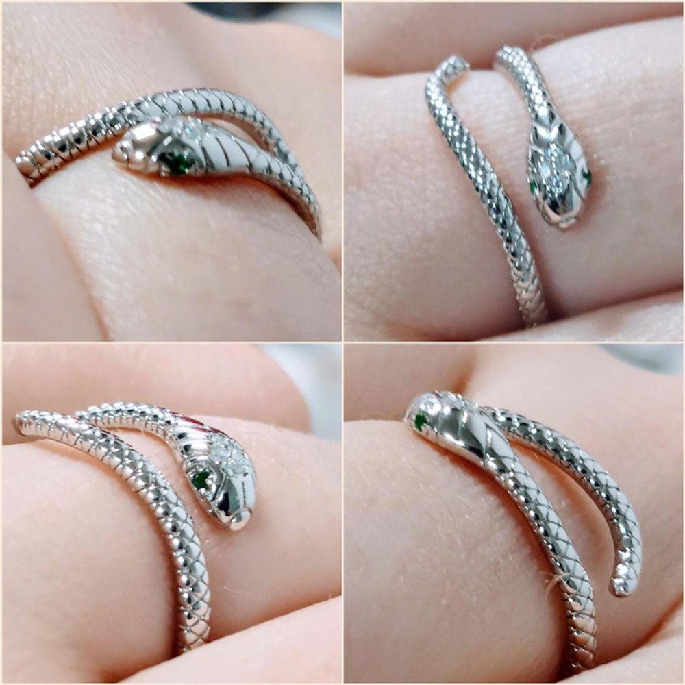Aaron1 Nhẫn Hở Mỏng Thanh Lịch Phong Cách Hàn Quốc Cổ Điển Dành Cho Nữ|Rắn / Nhiều Màu
