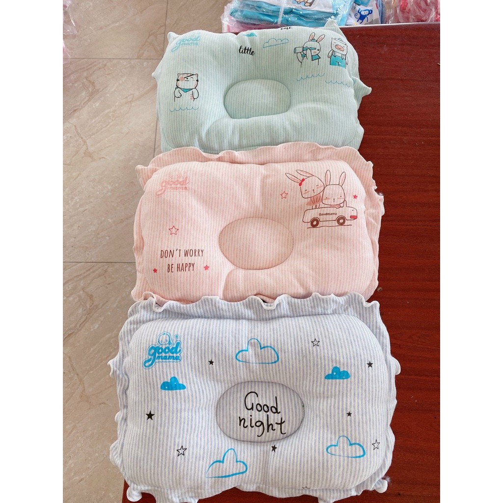 Gối xô Chống Bẹp Đầu sơ sinh Goodmama hàng đẹp đạt chuẩn