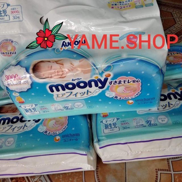 Tã dán cao cấp Moony size S 30 miếng