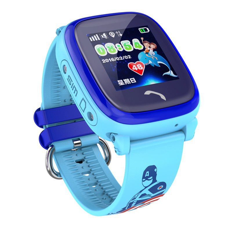 Đồng hồ thông minh trẻ em JVJ DF25 Tím, đồng hồ GPS, chống nước, lắp sim nghe goi hai chiều, BH 12 tháng