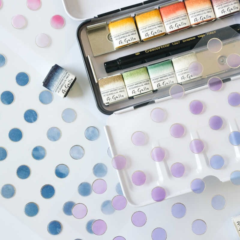 Combo 02 miếng dot sticker dán sổ chấm tròn có ánh nhủ dùng dán trang trí sketchbook/ tập vở/ nhật ký - VP028