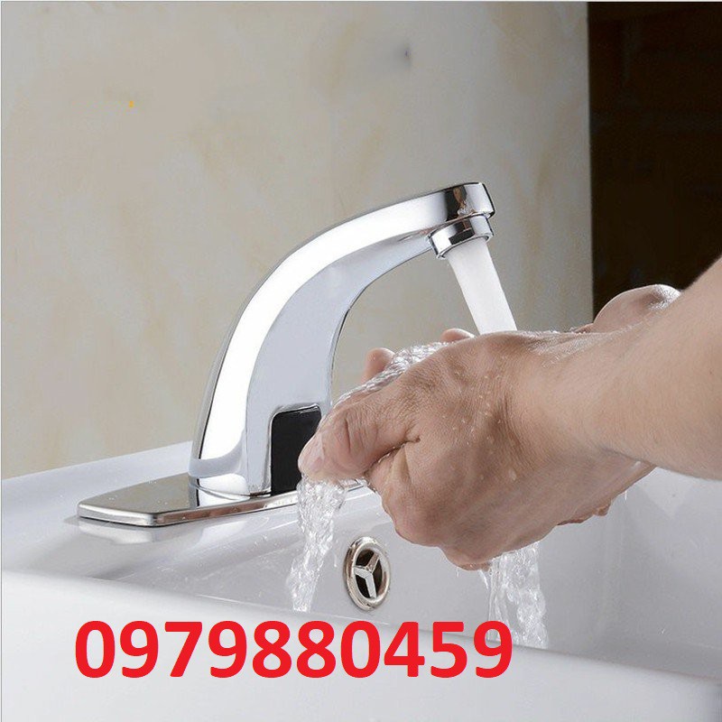 Vòi lavabo cảm ứng rửa tay dùng pin hoặc điện đồng thau