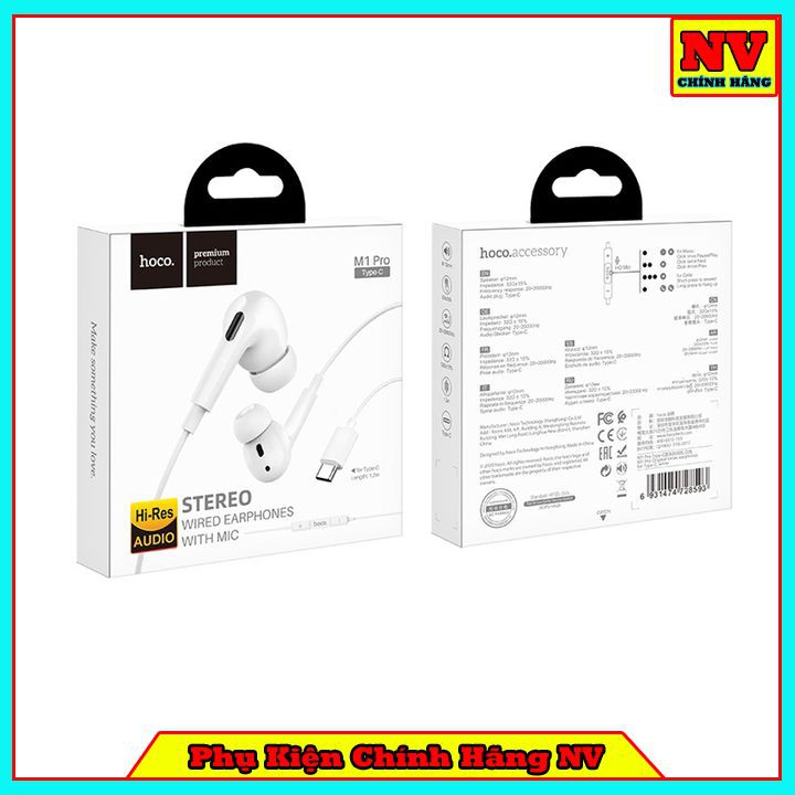 Tai Nghe Chính Hãng Hoco M1 Pro Chân Cắm Type-C - BH 12 Tháng