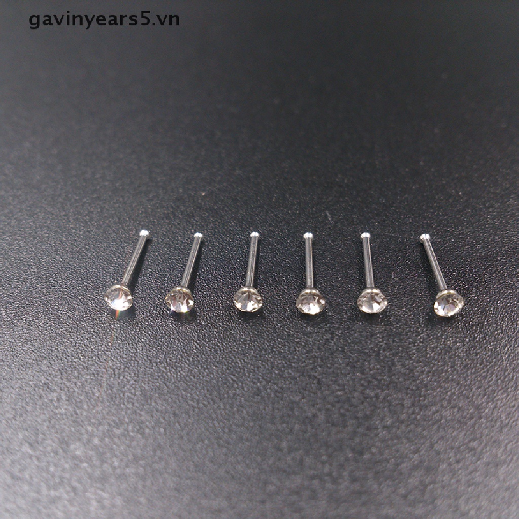 Set 60 Khuyên Mũi Thép Không Gỉ Đính Đá Cá Tính