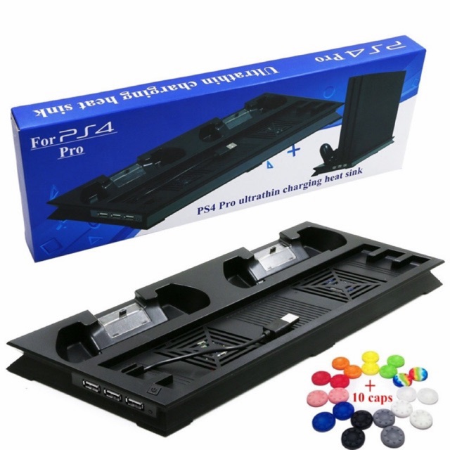 đế dựng tản nhiệt ps4 ps4 12xx ps4 pro ps4 slim( kèm quạt làm mát và sạc tay)