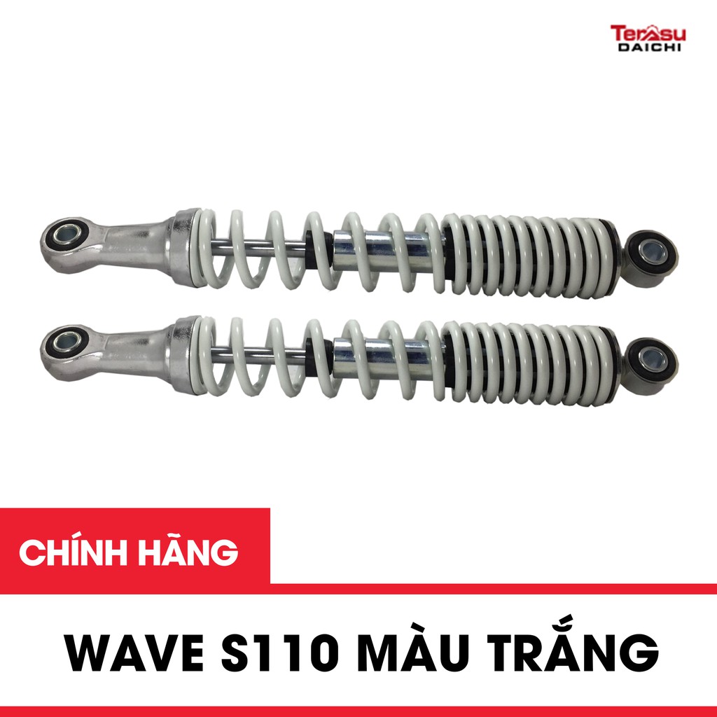 Bộ giảm xóc sau (phuộc) xe máy Wave S110 Màu Trắng Dành Cho Xe Honda Wave S110