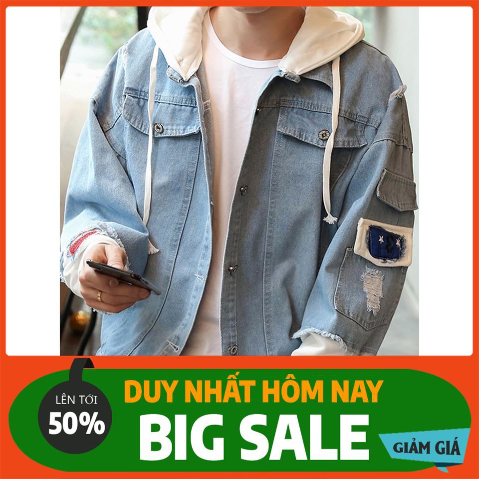 [ Sale Siêu Khủng ] áo khoác jean nam,khoác jean Unisex cao cấp KJC22 thời trang format