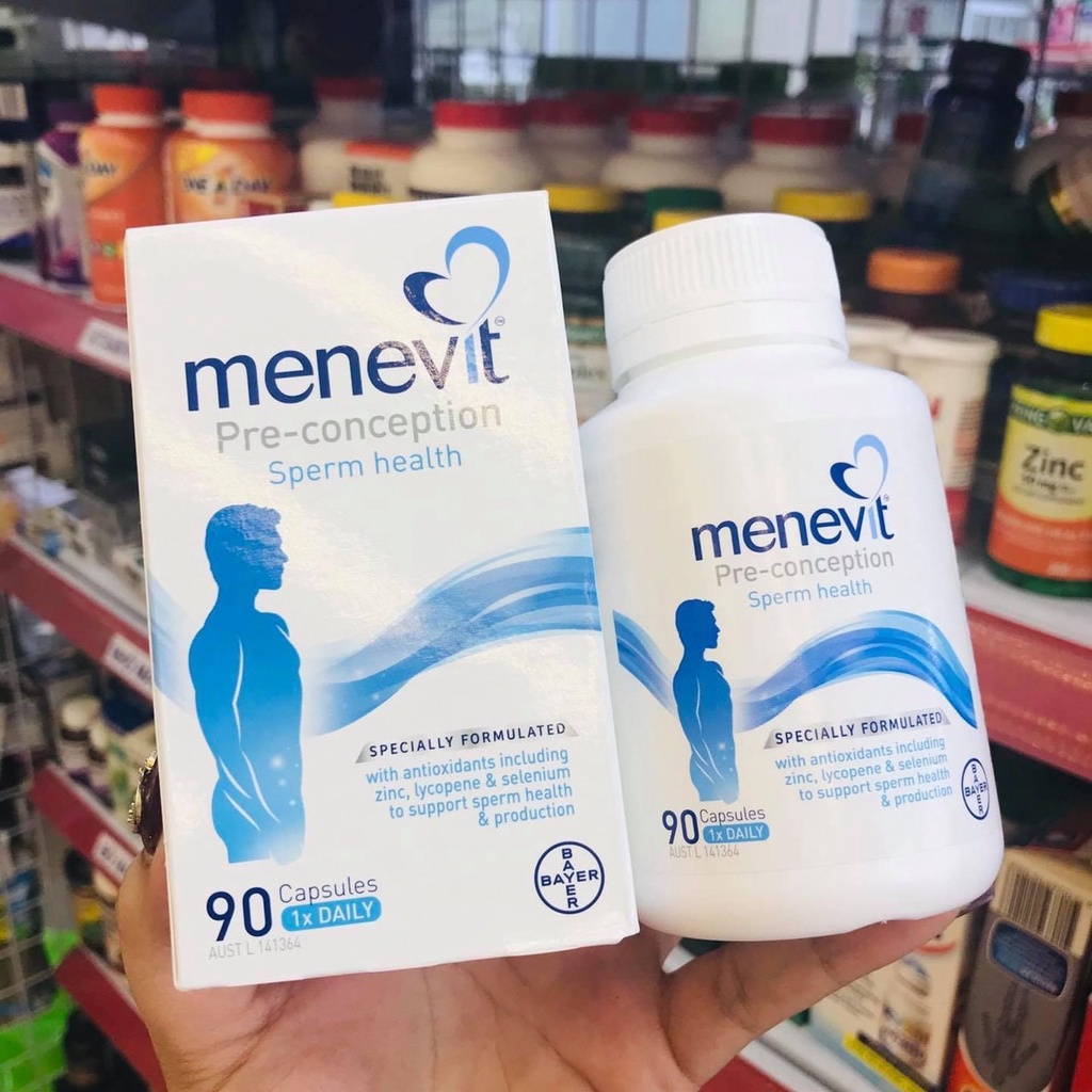 Viên Uống Tăng Chất Lượng Tinh Trùng Menevit,Hàng Chuẩn Úc Đi Air