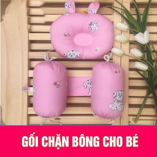 Bộ chặn bông kèm gối lõm cho bé
