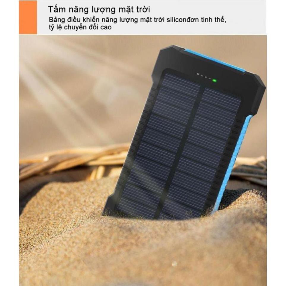 Pin sạc dự phòng 30000mAh năng lượng mặt trời, di động không thấm nước cho điện thoại thông minh sạc dự phòng Power bank