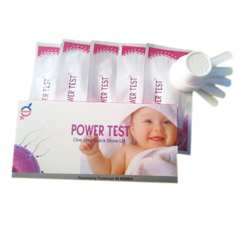 Hộp 5 chiếc que thử rụng trứng Powertest, Hỗ trợ thụ thai, Dụng cụ phát hiện ngày rụng trứng - Que canh trứng