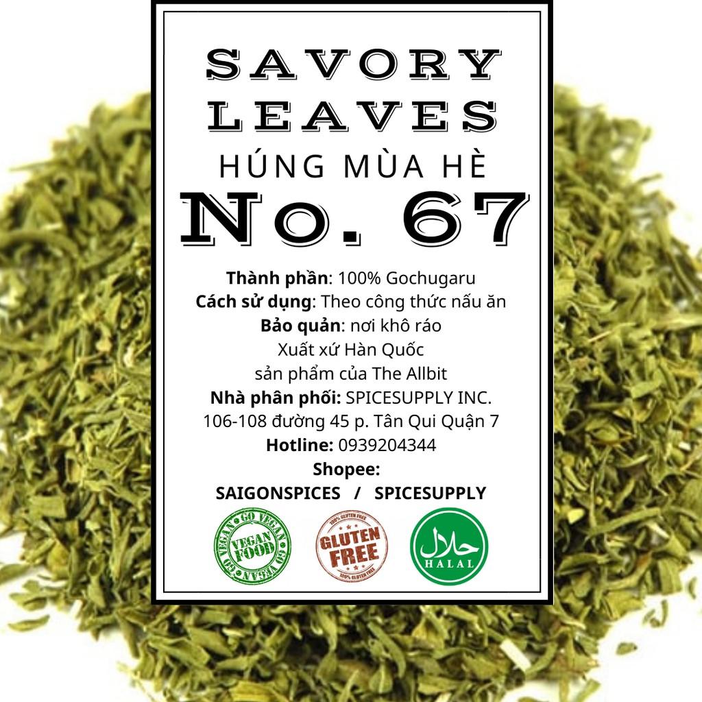 Savory Leaves - Húng mùa hè SPICESUPPLY Việt Nam lá sấy Hũ 35g