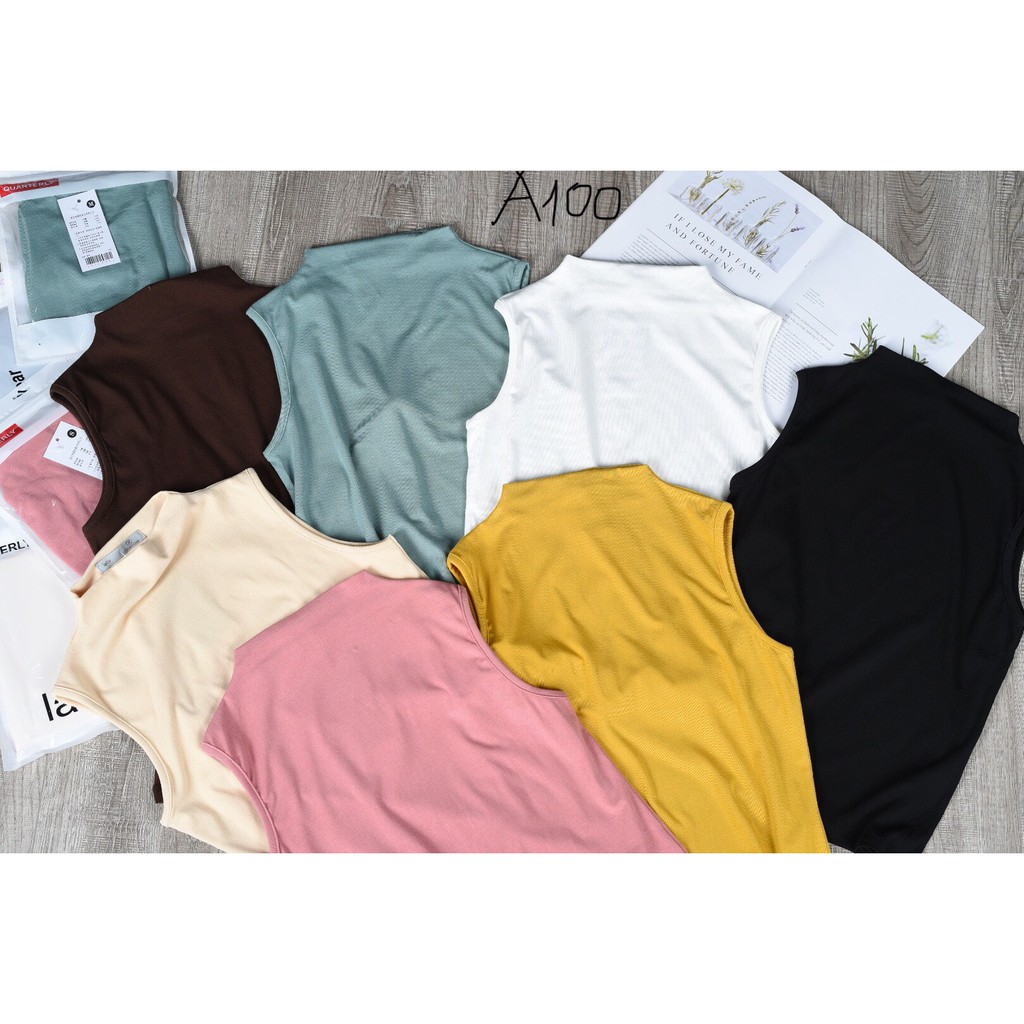 XẢ KHO!!!!!Áo thun sát nách mặc trong vest, cardigan Top lativ chất cotton bozip dày dặn