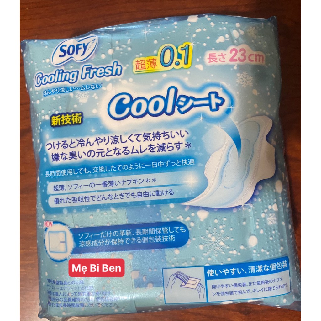 Lốc 6 gói Băng vệ sinh Sofy Cooling Fresh siêu mỏng cánh 23cm gói/8 miếng