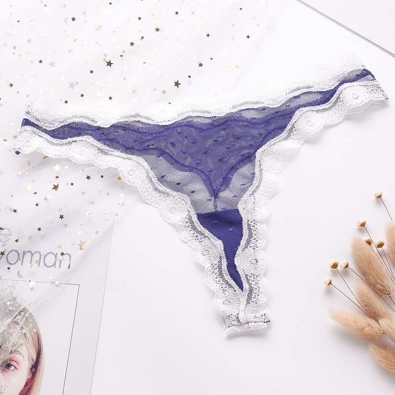 Quần lót LEVAO ren xuyên thấu màu phối quyến rũ size lớn dành cho phái nữ