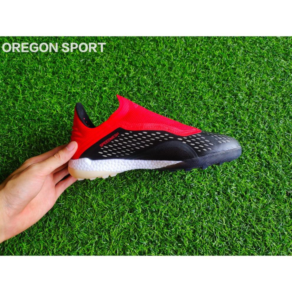 FRESIP HOT SẴN Giày bóng đá không dây Adidas X18+ TF (Đen đỏ) 2021