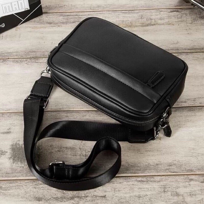 Túi Xách Nam Đeo Chéo Túi Đeo Chéo Nam Đeo Hông Bụng Ngực Đa Năng Da Gạo Mềm Cao Cấp Rẻ Đẹp - A&ESHOP 9999