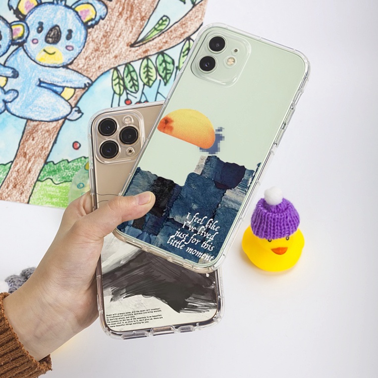 Ốp lưng iphone 6, 6s plus, 7 8 Plus, X, XS, XR, XSMAX, 11, 12, 13 PROMAX TRONG SUỐT NÚI ĐỒI TRỪU TƯỢNG PKVN