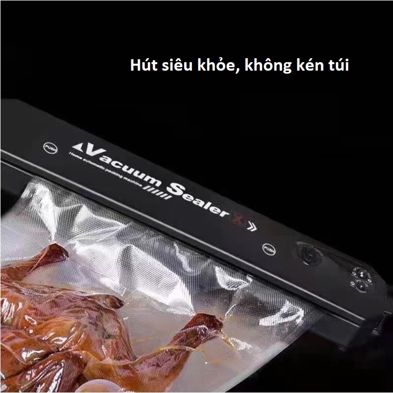 Máy hút chân không mini kèm hàn miệng túi thực phẩm gia đình, đóng gói bảo quản đồ ăn, không kén túi - Abby house