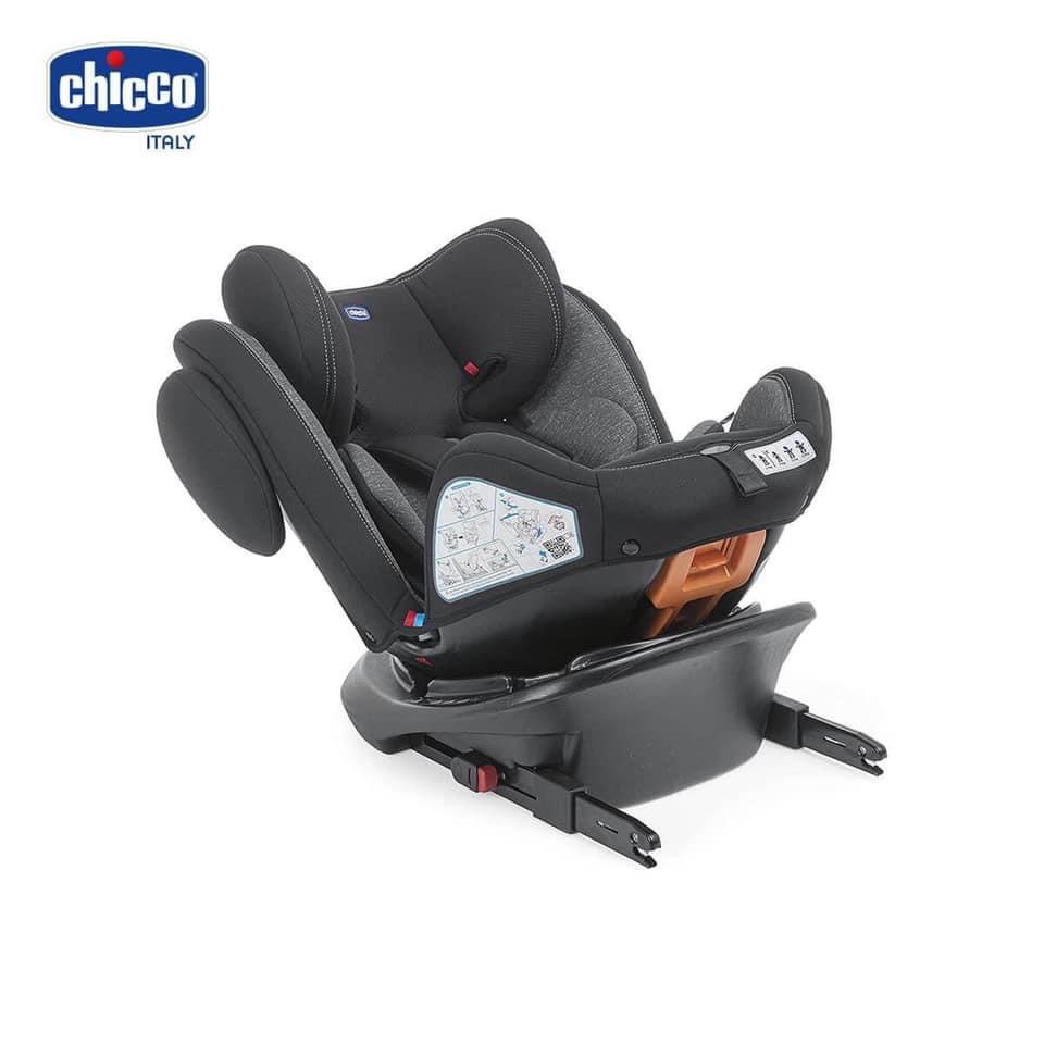 Ghế ngồi ô tô Chicco Unico Plus isofix 0-12y xoay 360 độ đen shadow