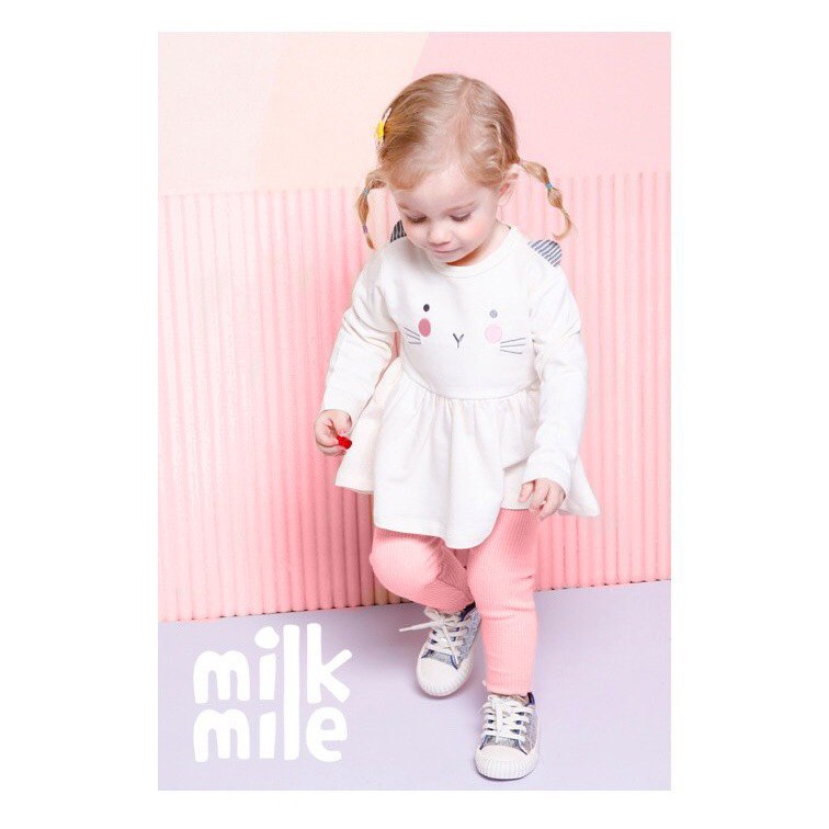 LG03 Quần cotton len bèo gấu Mile Milk