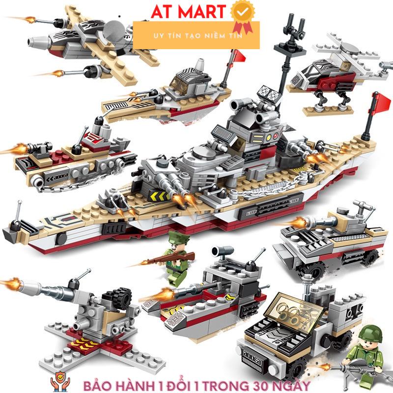 Đồ chơi Lego Thuyền Chiến Hạm WARSHIP đồ chơi lắp ghép mô hình Lego máy bay chiến đấu 500 - 1000 CHI TIẾT