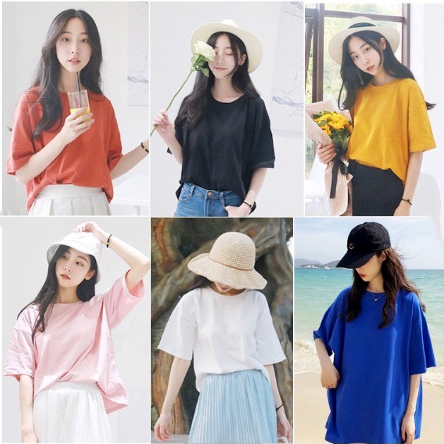 Áo Tay Lỡ Trơn Nhiều Màu Oversize - Freesize