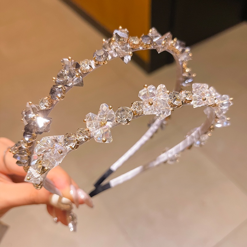 Băng Đô Đính Pha Lê Sang Trọng Phong Cách Hàn Quốc