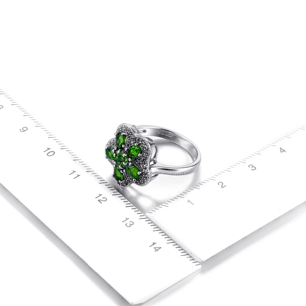 Nhẫn Mạ Bạc 925 Đính Đá Zircon Tự Nhiên Chất Lượng Cao