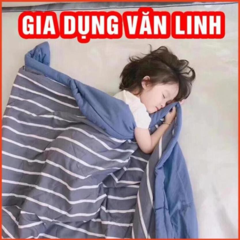 Chăn Hè Thu Cotton Đũi Kẻ Muji Nhật Bản