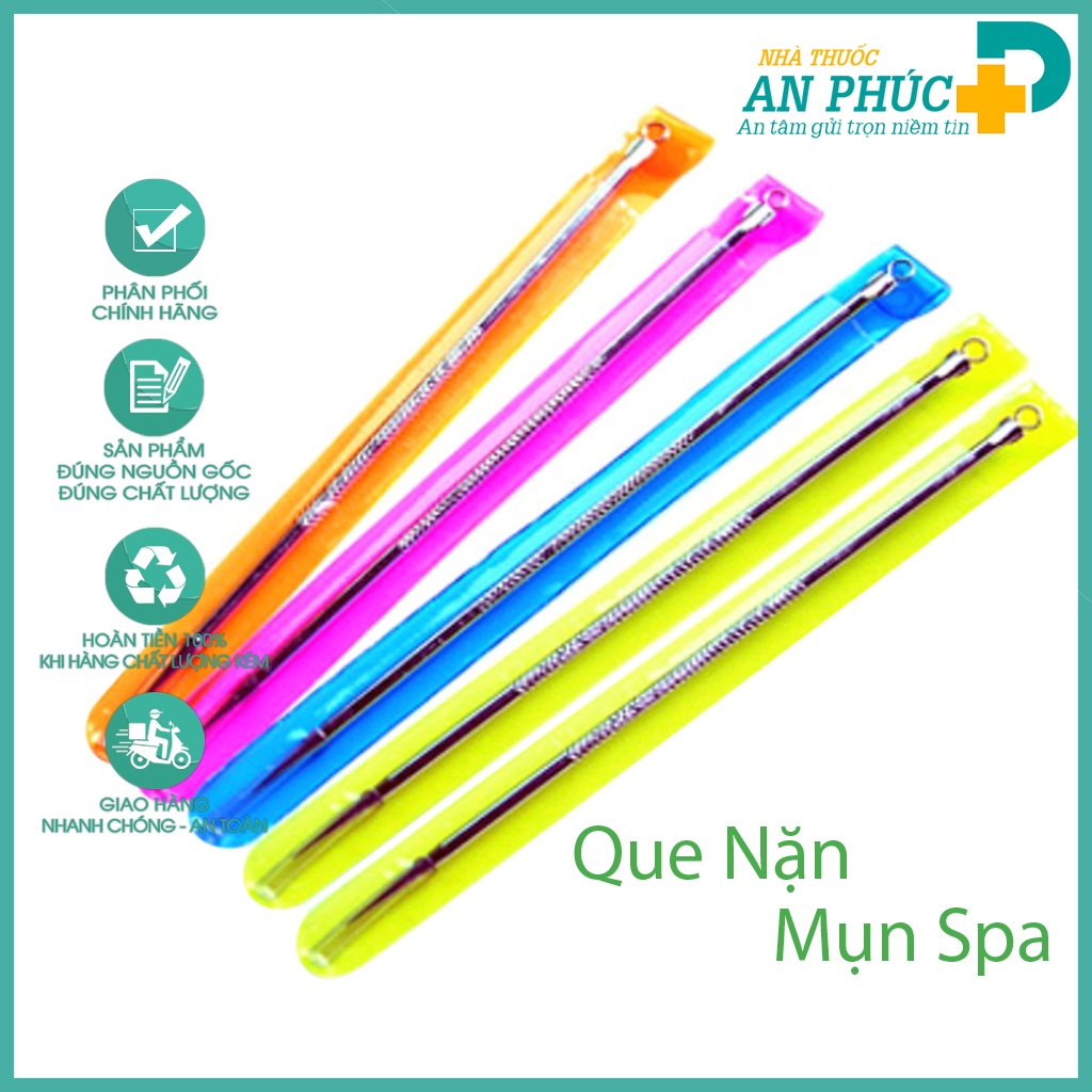 Que nặn mụn 2 đầu cây kim nặn sạch mụn trứng cá an toàn sạch sẽ spa