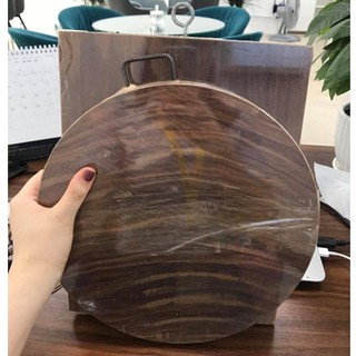 [ Tặng Giỏ Treo ] Đường Kính 36cm x 5cm Thớt Nghiến Không Tâm