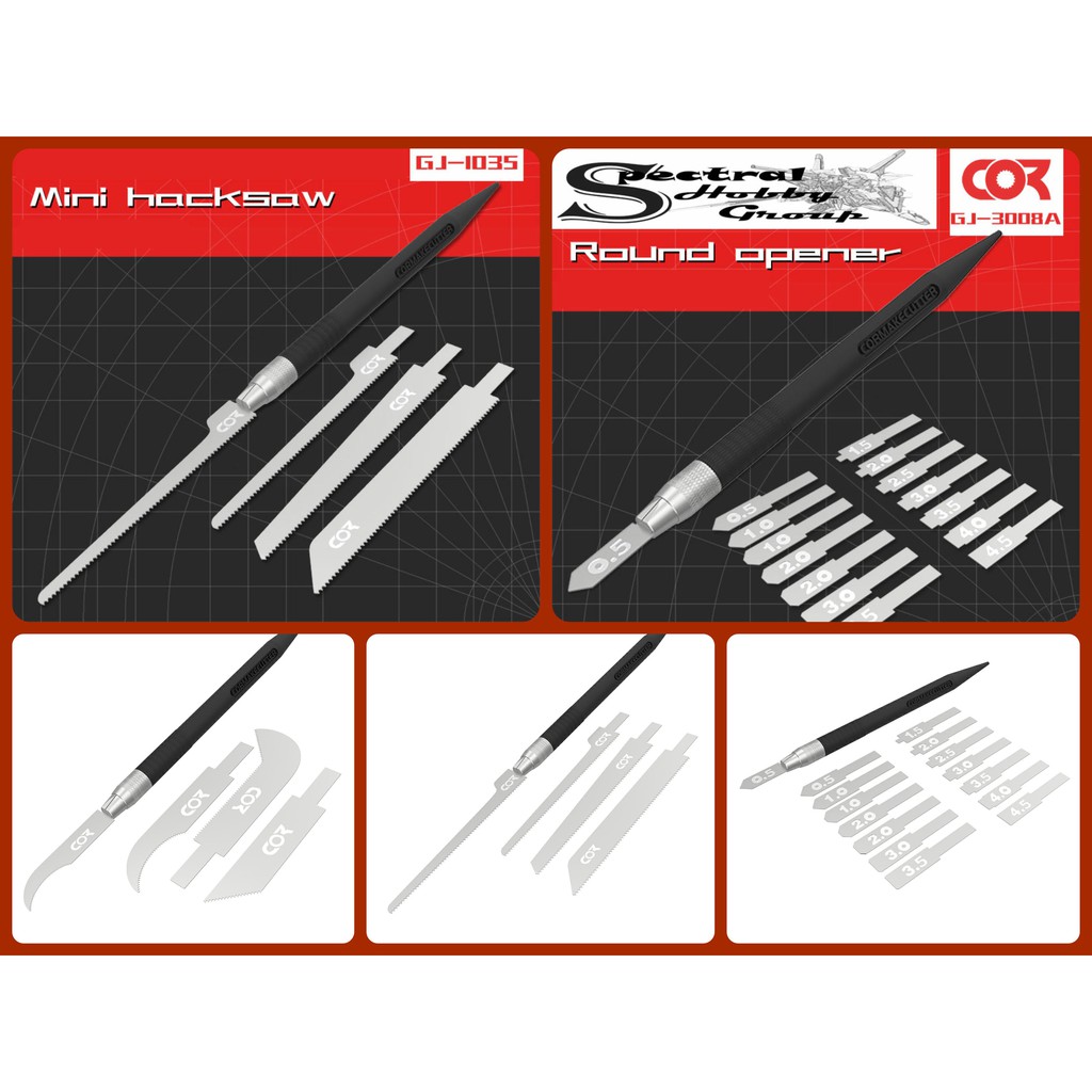 Dụng cụ Cormake khoan mũi bằng flat bottom / cưa tay mini Hacksaw COR GJ3008A GJ3005C GJ3005D tool