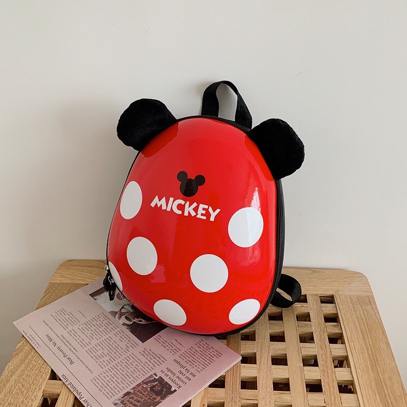 Balo bé gái vỏ nhựa hình chuột Mickey