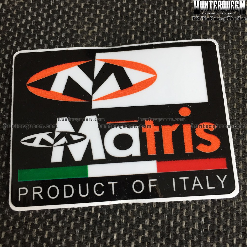 MATRIS [6.7x5cm] decal cao cấp chống nước, sắc nét, bền màu, dính chặt. Hình dán logo trang trí mọi nơi